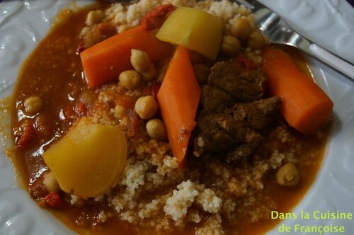 Plat minceur : couscous de joue de bœuf