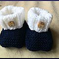 Chaussons pour bébé prématuré (36 semaines au tricot)