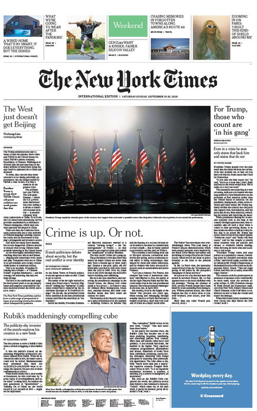 NYT Cover page