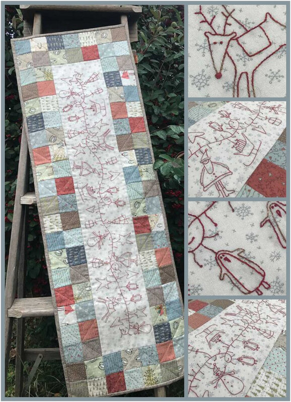 christmas garland table runner 1