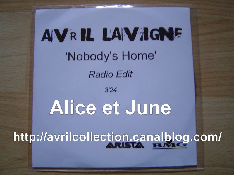 CD promotionnel Nobody' s Home-version anglaise (2004)