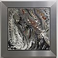 Sortie du nid- acryl 2016- cadre argent- 40X40cm- (n°82)