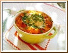 écrasée de courge, oeuf cocotte écrasée de courge, oeuf cocotte