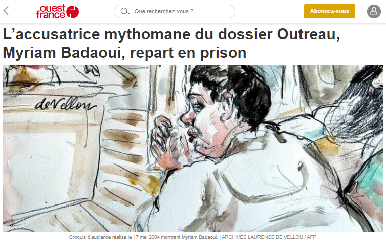 2019-08-30 17_47_40-L’accusatrice mythomane du dossier Outreau, Myriam Badaoui, repart en prison - O
