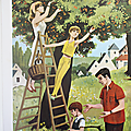 Collection ... affiche nathan (1967) * le moulin / cueillette des cerises