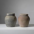 Deux pots couverts, Vietnam, dynastie des Lê, 14°-15° siècle