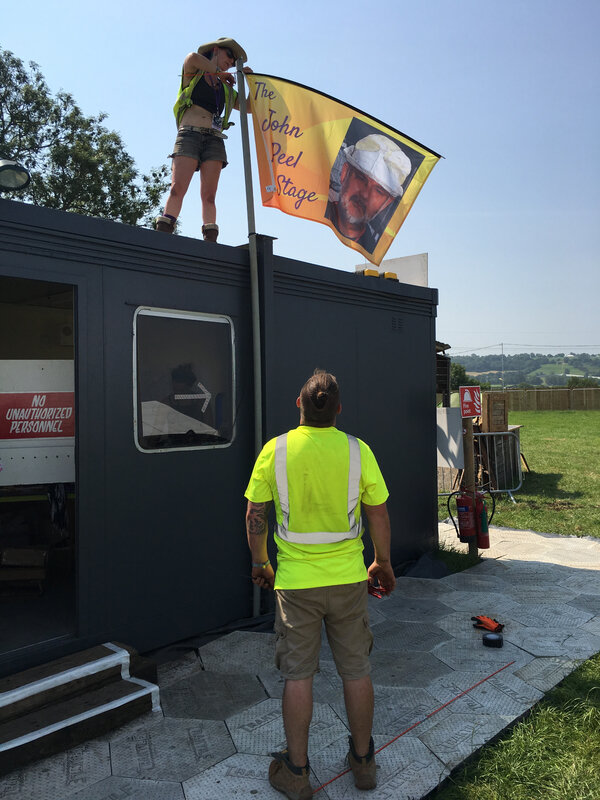 John Peel Stage_2017_production office_flag_drapeau_John Peel