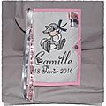 Protège carrnet de santé personnalisé LAPIN LIBELLULE CAMILLE