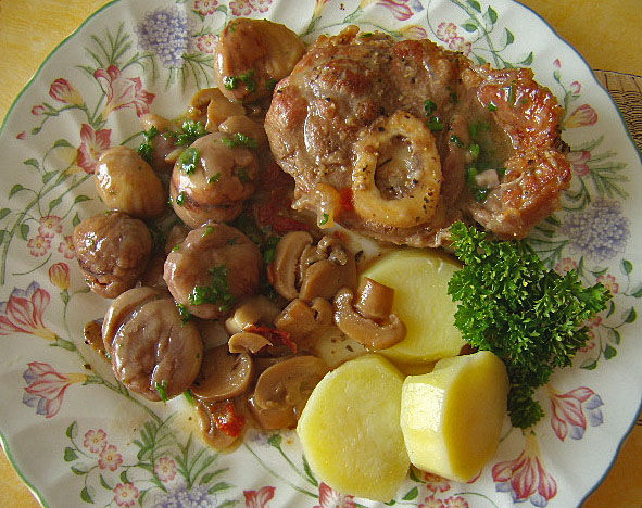 Jarret De Veau Marrons Et Champignons Mille Et Une Recettes De