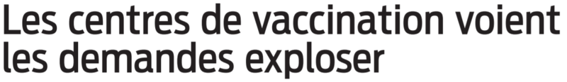 2021 11 28 SO Les centres de vaccination voient les demandes exploser