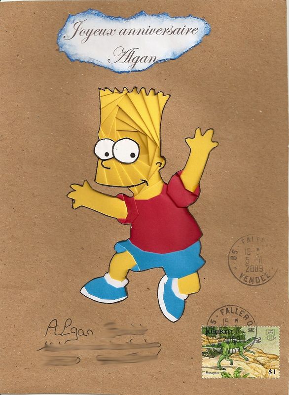 Anniversaire Bart Simpson Les Mails Art De Mlor