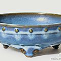 A very rare ‘Number Three’ Jun tripod narcissus bowl, Yuan-Ming dynasty, 14th-15th century (2)