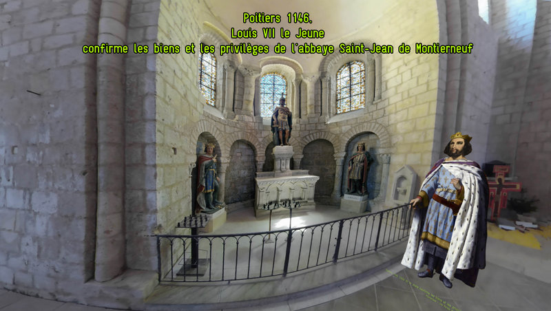 Poitiers 1146, Louis VII le Jeune confirme les biens et les privilèges de l'abbaye Saint-Jean de Montierneuf
