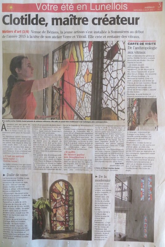 Article verre et vitrail