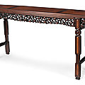 A rootwood-inset altar table, qing dynasty