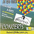 Concerts à l'auditorium petrucciani montelimar les 29 et 30 mai 2015