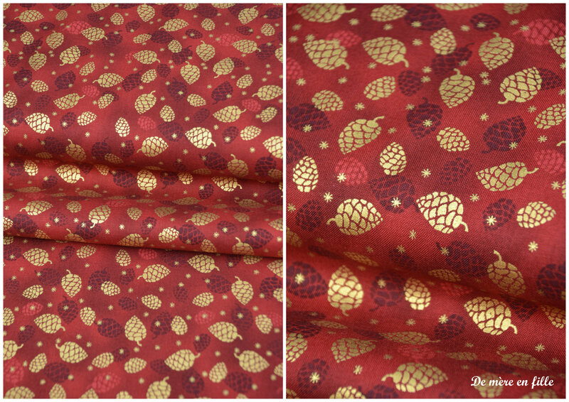 rouge pommes de pin