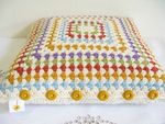 ingrid - square colourful cream cushion 4
