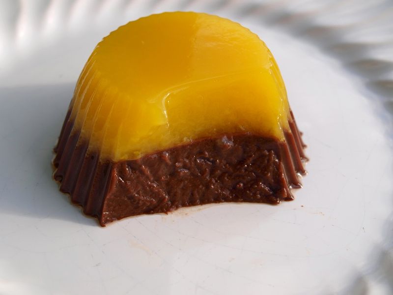 Flan Bicolore Orange Chocolat Sans Oeufs Ni Gluten A Boire Et A Manger