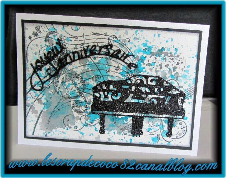 Carte Joyeux Anniversaire Piano Le Scrap De Coco