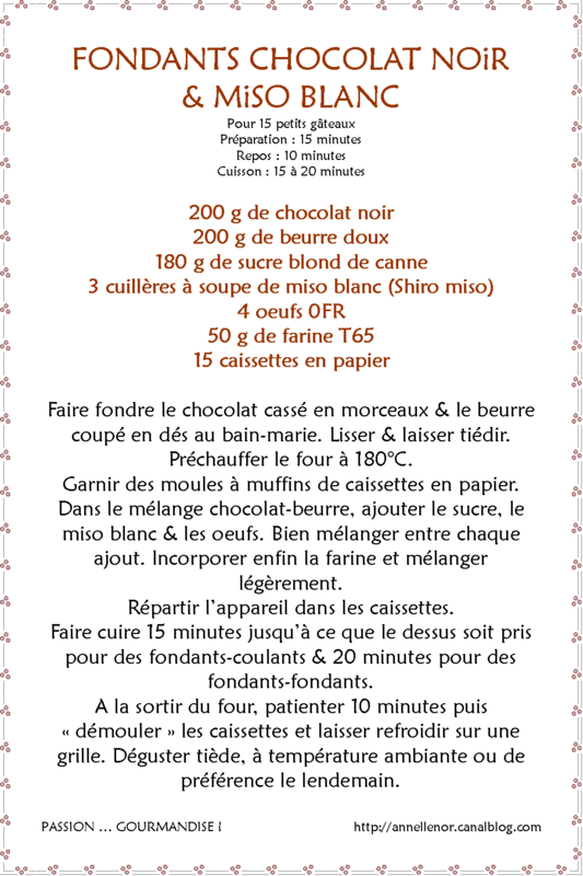 Fondants chocolat noir & miso blanc_fiche