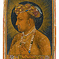 A bust-length portrait of the emperor jahangir, signed by daulat, mughal, dated 1627