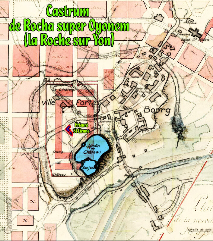 Castrum de Rocha super Oyonem (la Roche sur Yon) prieuré saint Lienne