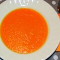 Velouté de carottes et potimarron aux agrumes et bergamote sans gluten ni produits laitiers