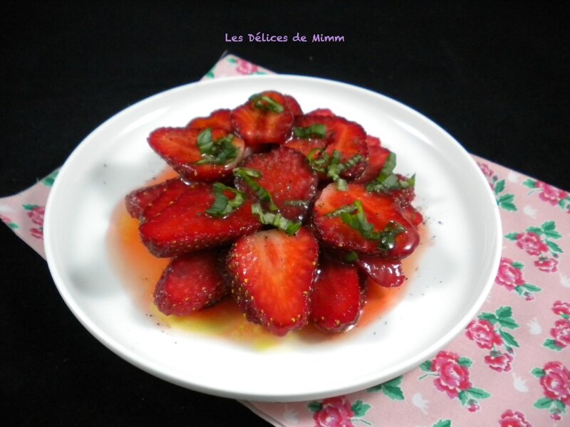 Carpaccio de fraises tout simple