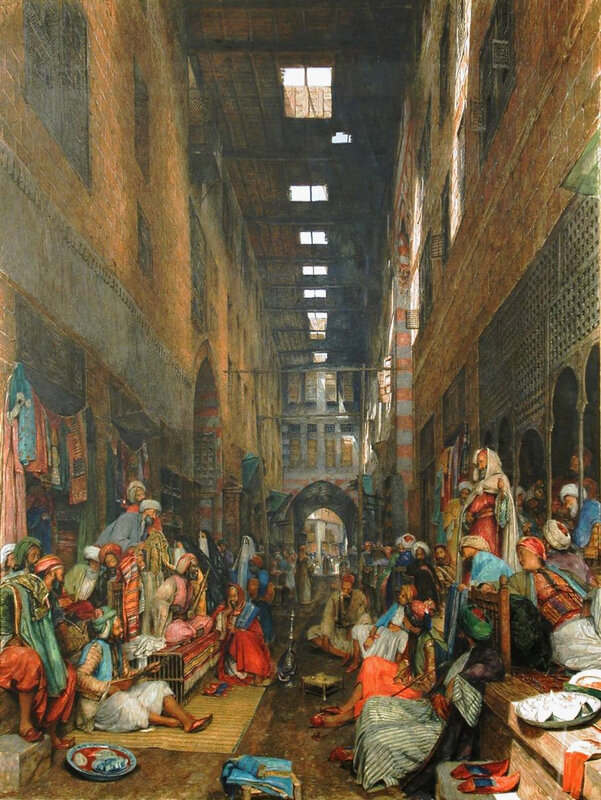 The_Bezestein_Bazaar_of_El_Khan_Khalil,_Cairo_by_John_Frederick_Lewis