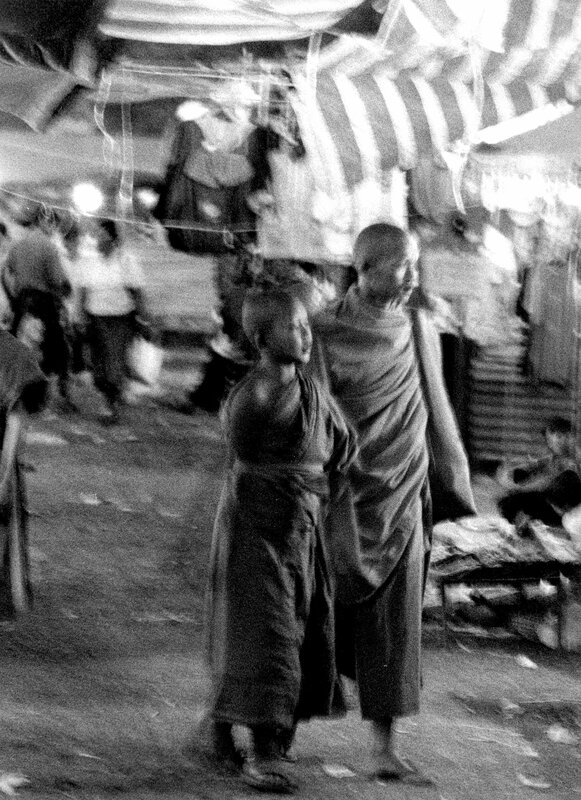 Monks in the night