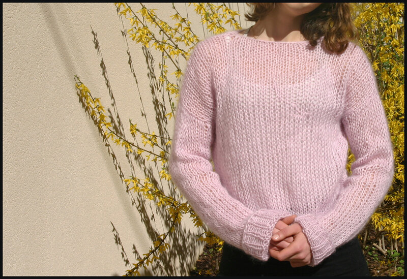 Pull Doux rose -2