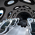 Virgin galactic dévoile un premier aperçu de l'intérieur de son space ship two.