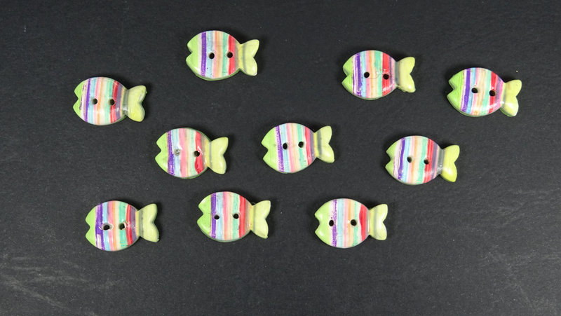 Boutons de couture petits poissons, Boutons d'Auj', 30- K-21