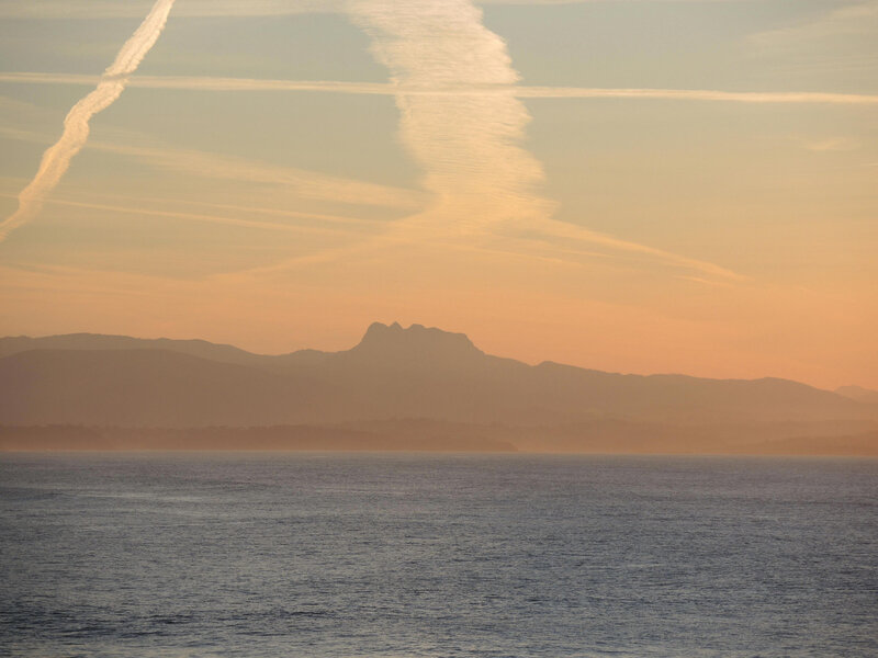 Biarritz, rocher de la Vierge, coucher de soleil les 3 couronnes hiver (64)