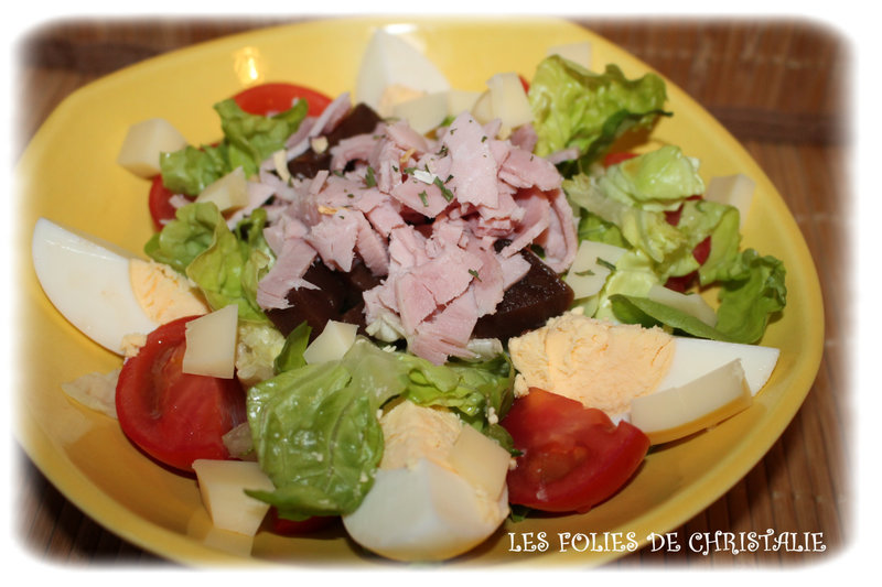 Salade oeuf jambon betteraves 3
