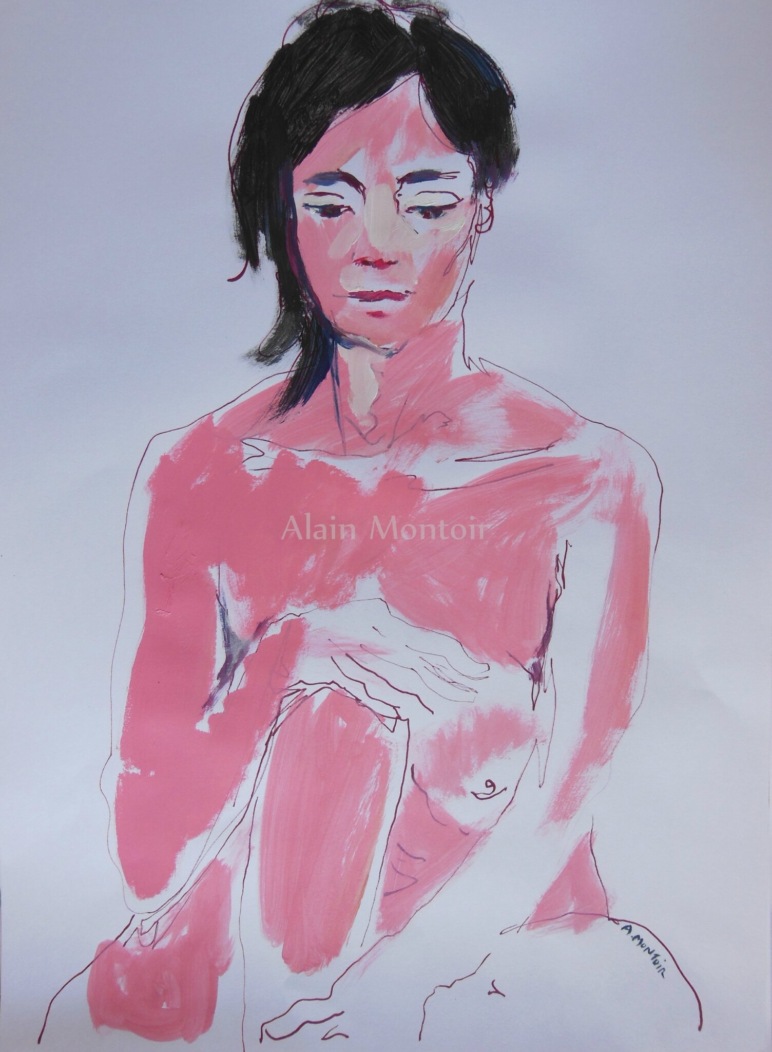 Alain Montoir Avignon tableau dessin peinture de nu (14)