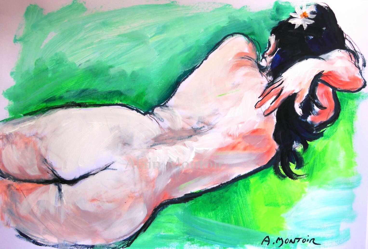 Alain Montoir Avignon galerie tableau dessin peinture de nu (12)