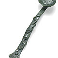 A grey jade ruyi sceptre, qing dynasty, 19th century