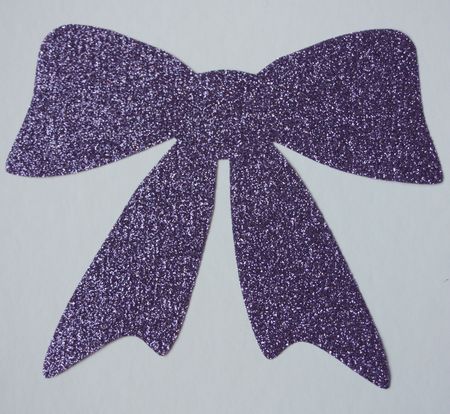 Gros noeud violet pailleté