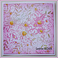 Stencil GARDEN DAISY Sandrine VACHON Pink Ink Designs (1)