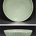 A large Longquan celadon petal-carved bowl, Southern Song-Yuan Dynasty, 13th Century