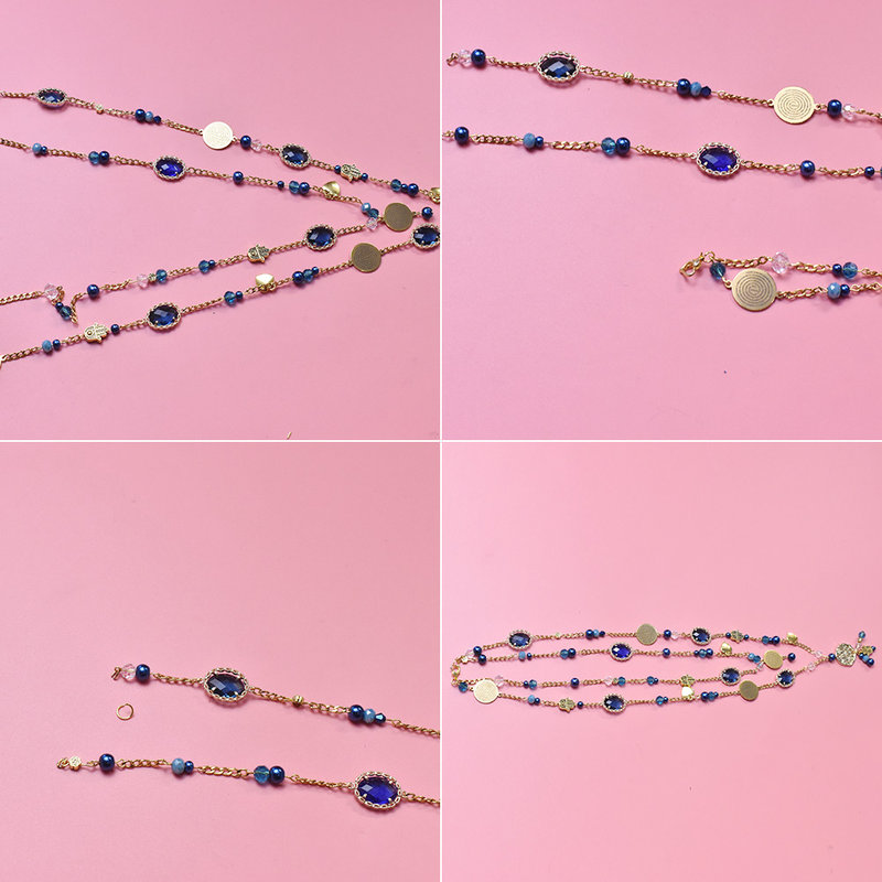 PandaHall Idea on Multi-strand Vintage Necklace-7