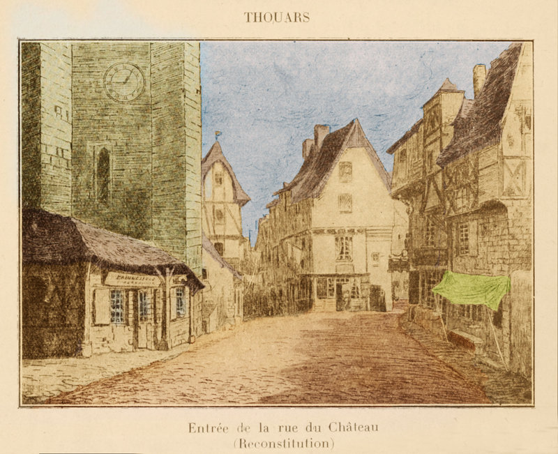 THOUARS entrée du château reconstitution