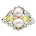 A belle epoque pearl and diamond ring