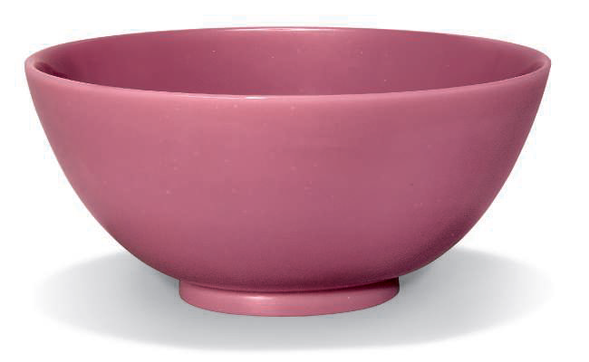 An opaque pink glass bowl, late 18th century