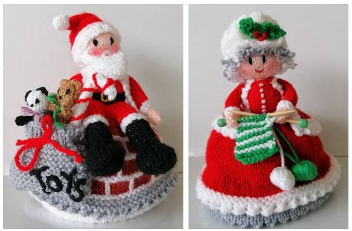 Traduction Santa and Mrs Claus Topsy Turvy Dolls - Elaine Munn