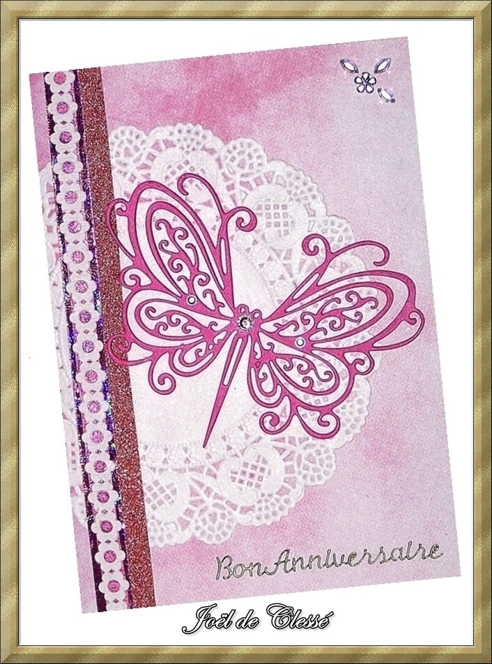 Carte Scrapee 10x15cm Grand Papillon Bon Anniversaire Joel 19 Pour Mamichat Helene Photo De Scrapbooking Loisirs Et Creas De Marie Et Joel