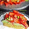 Tarte aux fraises à la pistache