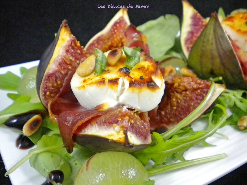Figues fraîches farcies au chèvre et au jambon cru 4